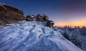 Barevný kontrast zimy